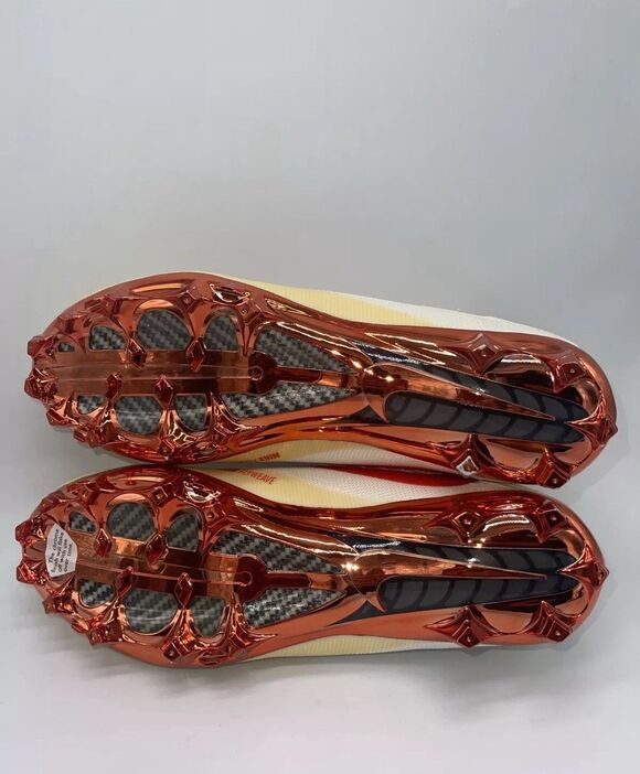 Mens 15 Nike Vapor Untouchable 2 Jewels Football Cleats 835831-101 White Orange main image 6